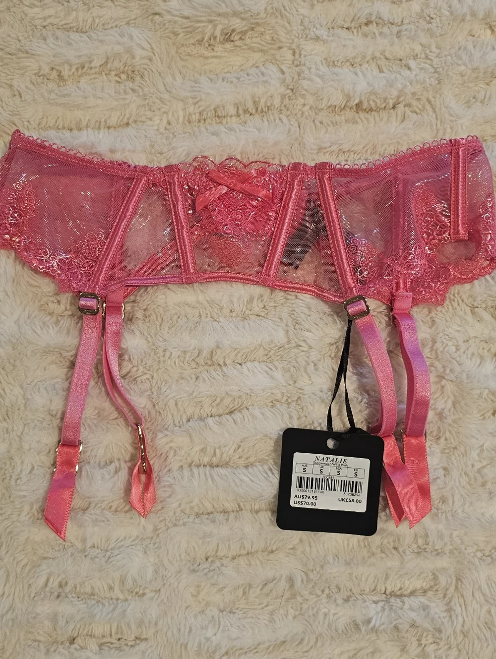 Honey Birdette Natalie Wild Pink 34C/S - Picture 9 of 10